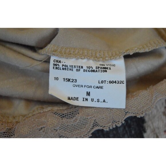 Vintage y2k  IZ Byer California Velvet Champagne Lace Trim Camisole Top Womens M - Picture 6 of 9